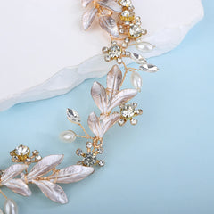Golden Elegance Bridal Hair Vine