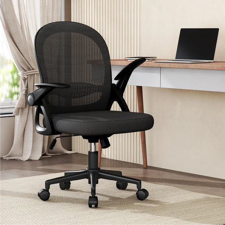 FlexiErgo Mesh Office Chair – Space-Saving Swivel Desk Chair with Lumbar Support