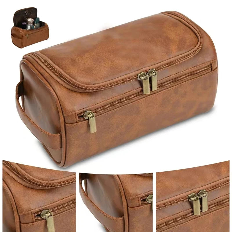Hanging Toiletry Bag, Faux Leather or Canvas