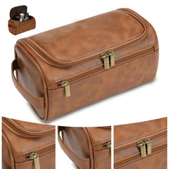 Hanging Toiletry Bag, Faux Leather or Canvas