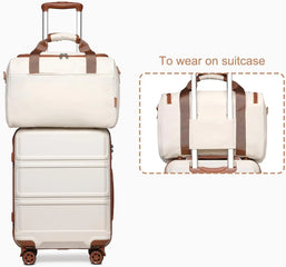 Kono 2-Piece Travel Luggage Set – 20" Carry-On Suitcase & Ryanair Cabin Bag