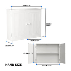 BRIEFNESS Wall & Floor Storage Cabinet – Adjustable Double-Door Unit