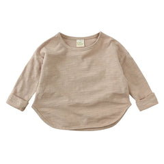 Kids' Cotton Long Sleeve Top, Relaxed Fit