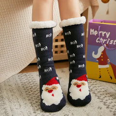 Women's Christmas Fluffy Slipper Socks