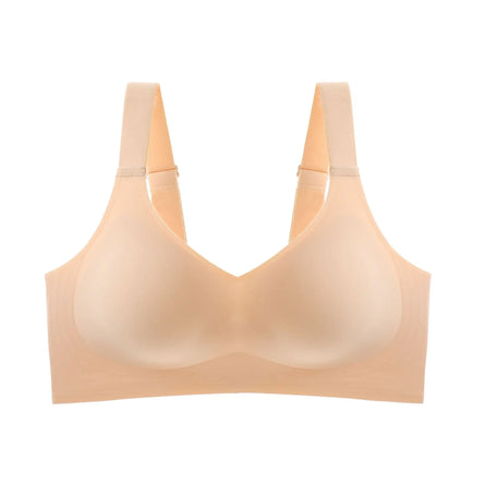 Seamless Anti-Sagging Wireless Bra – Large Size, Adjustable & Supportive