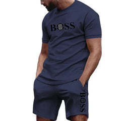 Men’s 2-Piece Sportswear Set – Short-Sleeve T-Shirt & Joggers