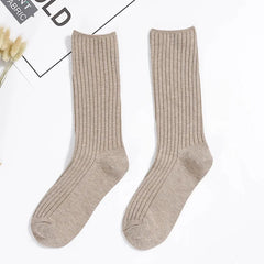 Women's Ribbed Crew Socks