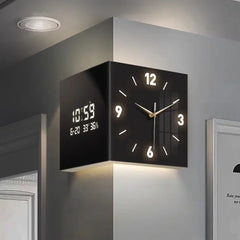 LuxeDual Two-Sided Silent Wall Clock