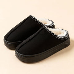 Women's Fluffy Faux Fur Slippers, Non-Slip Sole