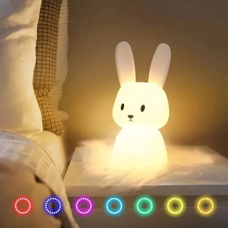 Touch Sensor Rabbit LED Night Light for Kids
