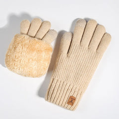 Women's Cable Knit Touchscreen Gloves, Plush Lined
