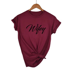 Hubby & Wifey Matching T-Shirt – Funny Casual Cotton Tee for Women