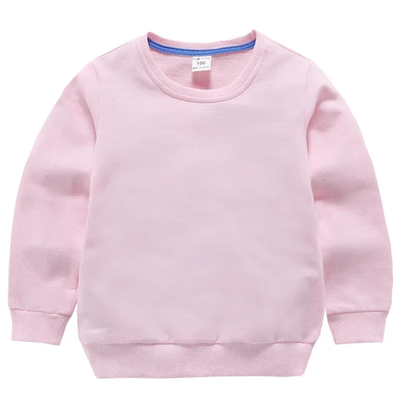 Kids' Cotton Crew Neck Sweatshirt, 10 Colours