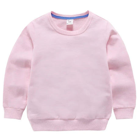 Kids' Cotton Crew Neck Sweatshirt in pink