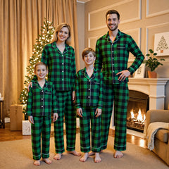 Plaid Family Christmas Pyjama Set - Cosy Festive Outfits