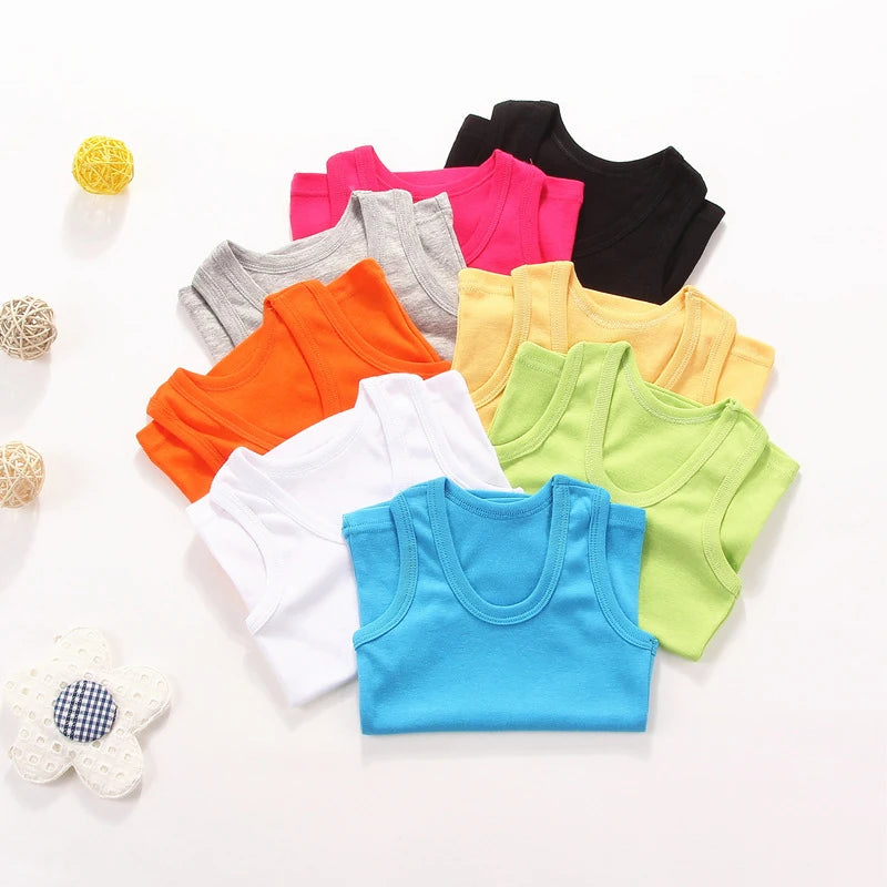 Kids' Cotton Vest Tops