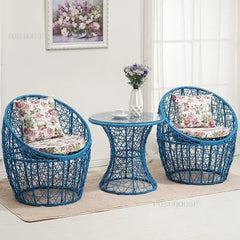Modern Rattan Patio Set – 3-Piece Outdoor Furniture