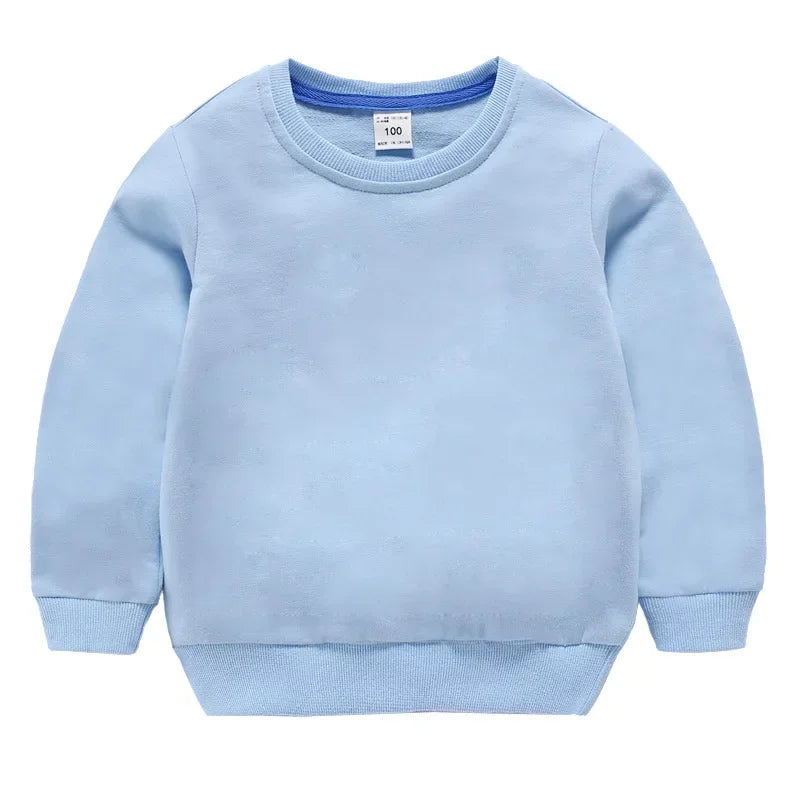 Kids' Cotton Crew Neck Sweatshirt, 10 Colours
