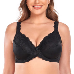 GraceLift Lace Minimiser Bra – Full Cup Plus Size Support (36C–50J)