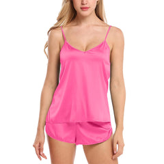 Satin Silk Camisole & Shorts Sleepwear Set