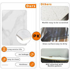 Modern Round Dining Table – 80cm Marble Top Kitchen & Dining Table for 4