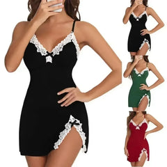 Lace V-Neck Chemise Nightdress