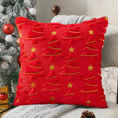 Plush Christmas Tree Cushion Cover, 45 x 45cm