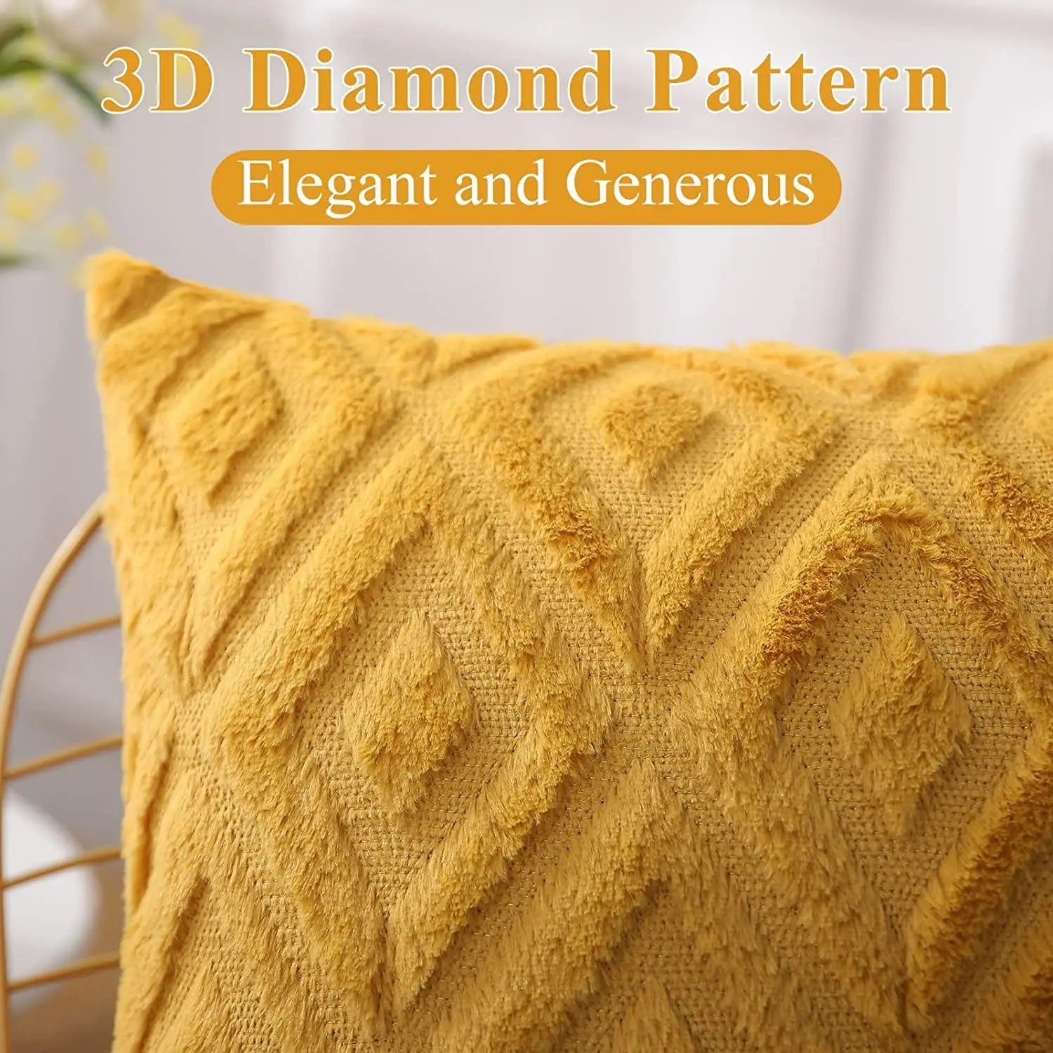 Velvet Diamond Cushion Cover, 45 x 45 cm