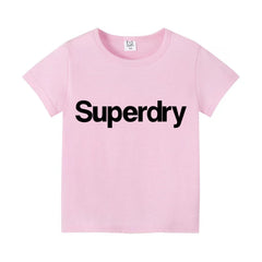 3D Letter Print Kids T-Shirt – Unisex Short Sleeve Cotton Tee