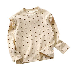 Baby Girls’ Floral Long-Sleeve Cotton Blouse