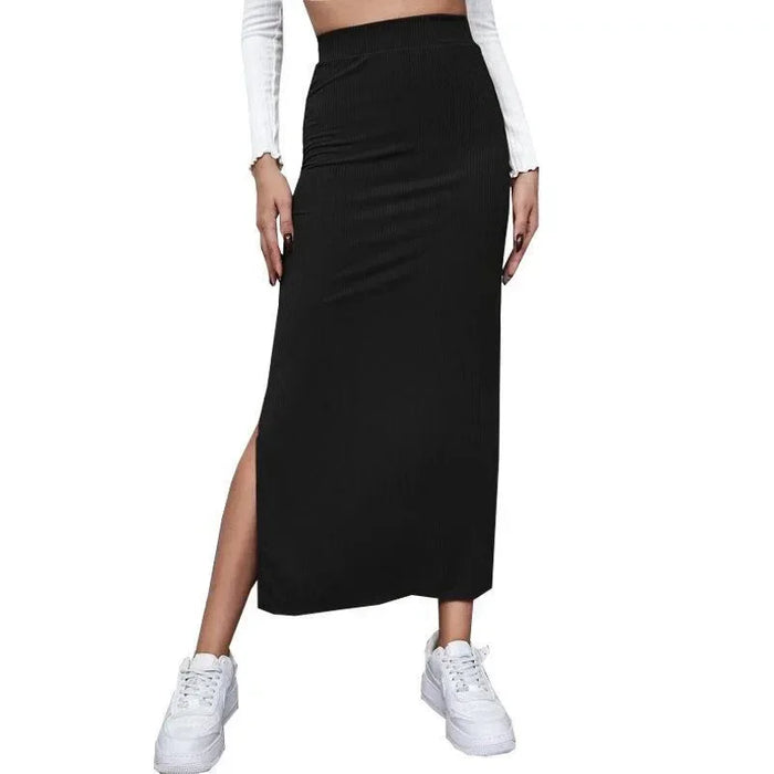 Women's High Waist Bodycon Maxi Skirt, Elegant Split Pencil Skirt