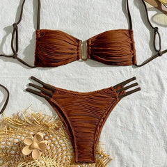 Women's Push-Up Brazilian Bikini Set – Sexy Beach Swimwear