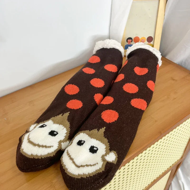 Women's Christmas Fluffy Slipper Socks