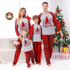 Festive Plaid Family Christmas Pyjama Set