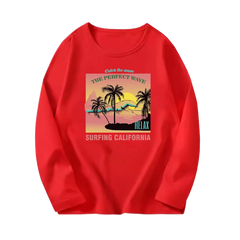 Girls' Paris Eiffel Tower Long-Sleeve Cotton T-Shirt