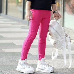 MiniFlex Girls’ Slim Fit Jeggings – Comfy Stretch Denim Look Leggings (Ages 3–12)