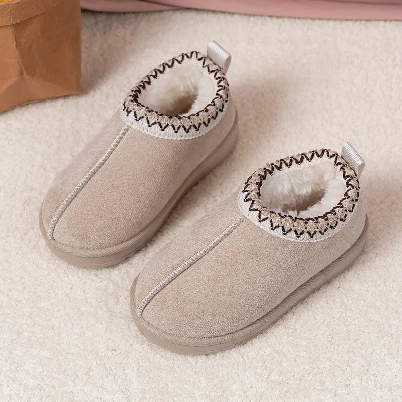 Girls' Striped Cuff Winter Boots