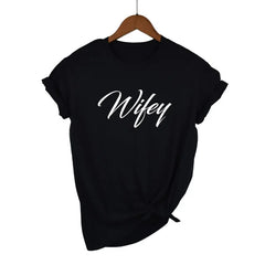 Hubby & Wifey Matching T-Shirt – Funny Casual Cotton Tee for Women