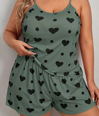 Plus Size Summer Camisole Pyjama Set
