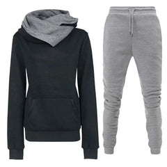 Women's Fleece-Lined Tracksuit – Hooded Sweatshirt & Joggers Set