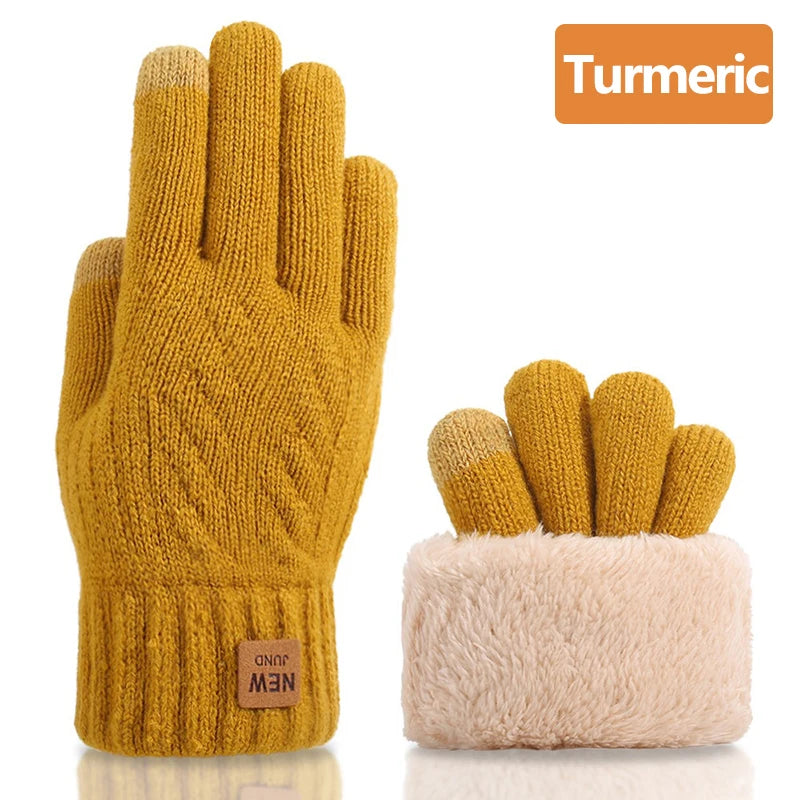 Women's Cable Knit Touchscreen Gloves, Plush Lined