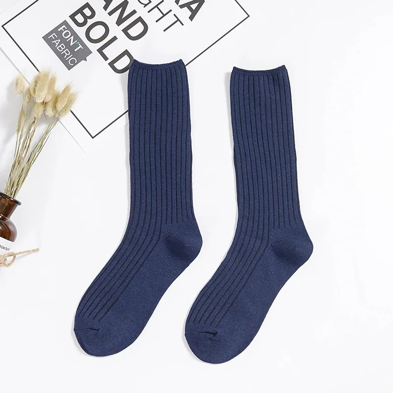 Women's Ribbed Crew Socks