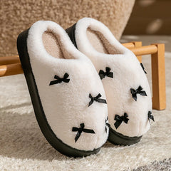Women's Fluffy Bow Slippers