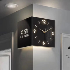 LuxeDual Two-Sided Silent Wall Clock