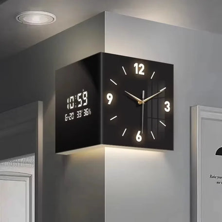 LuxeDual Two-Sided Silent Wall Clock