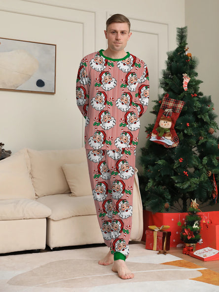 Festive Family Pyjama Set - Santa Stripe Design