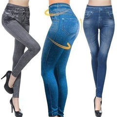 GenieFit Slim Stretch Jeans – Mid-Waist Pencil Leggings