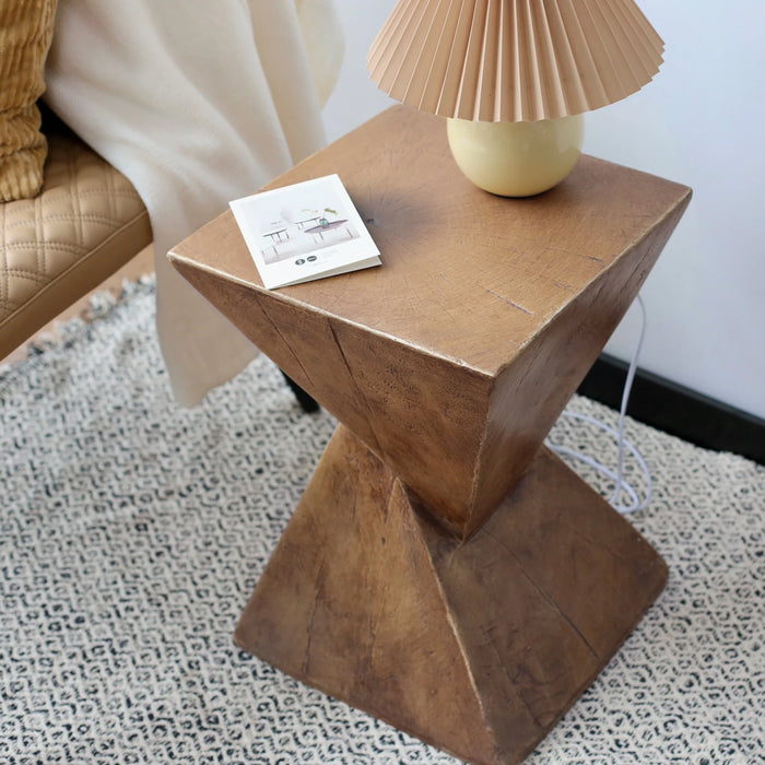 Modern Geometric Concrete Side Table, Indoor & Outdoor Accent Piece, image 2
