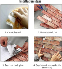 10pcs Self-Adhesive 3D Wall Panels – Waterproof Peel & Stick Tiles