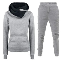 Women's Fleece-Lined Tracksuit – Hooded Sweatshirt & Joggers Set